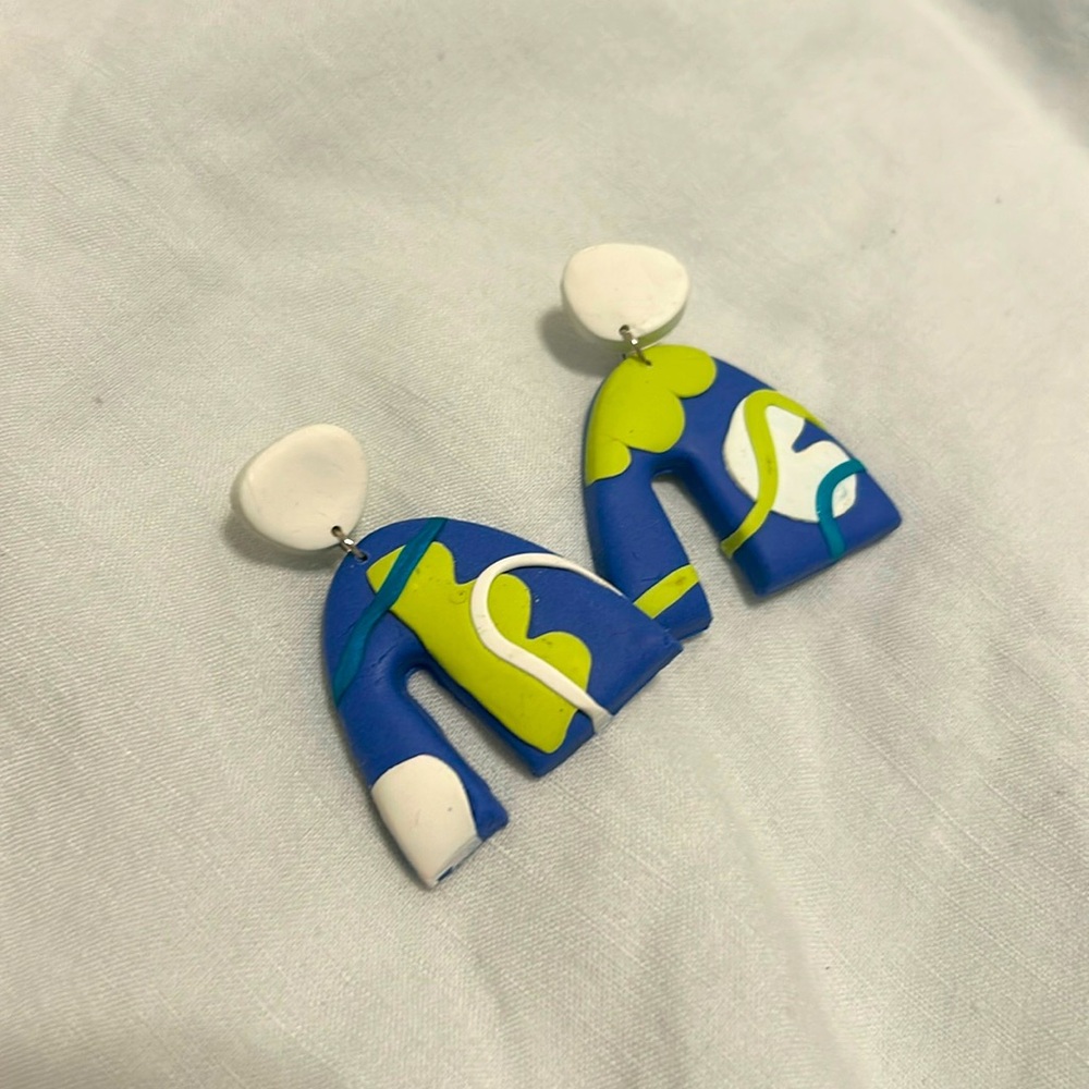 Handmade polymer clay earrings